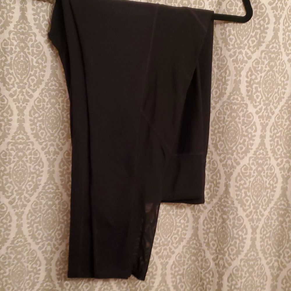 Athleta leggings with sheer mesh panels